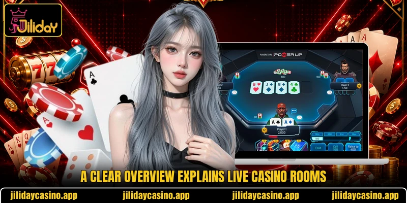 A clear overview explains live casino rooms