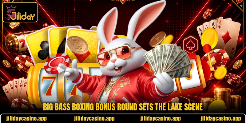 Big Bass Boxing Bonus Round sets the lake scene