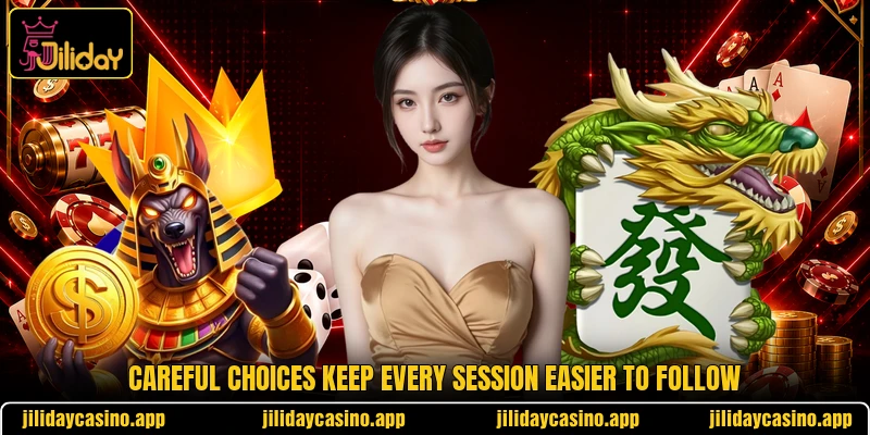 Careful choices keep every session easier to follow