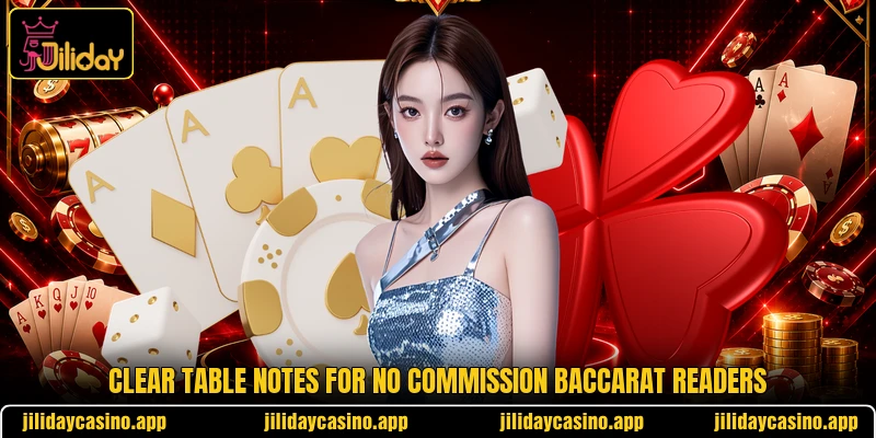 Clear table notes for No Commission Baccarat readers Clear table notes for No Commission Baccarat readers