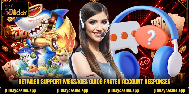 Detailed support messages guide faster account responses Detailed support messages guide faster account responses