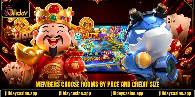 Members choose rooms by pace and credit size Members choose rooms by pace and credit size