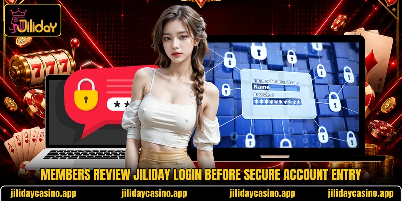 Members review Jiliday login before secure account entry