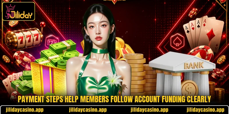 Payment steps help members follow account funding clearly