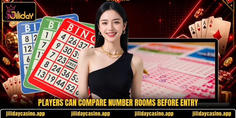 Players can compare number rooms before entry