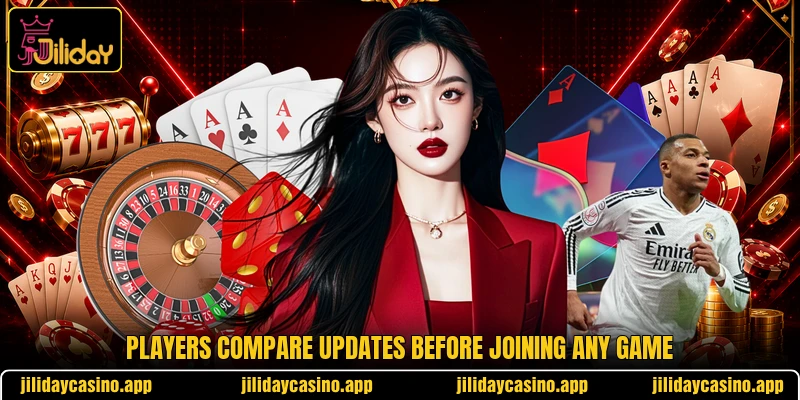 Players compare updates before joining any game Players compare updates before joining any game