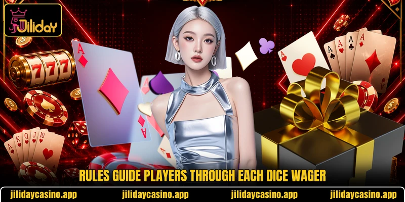 Rules guide players through each dice wager