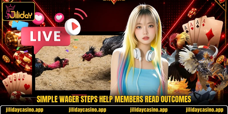 Simple wager steps help members read outcomes Simple wager steps help members read outcomes